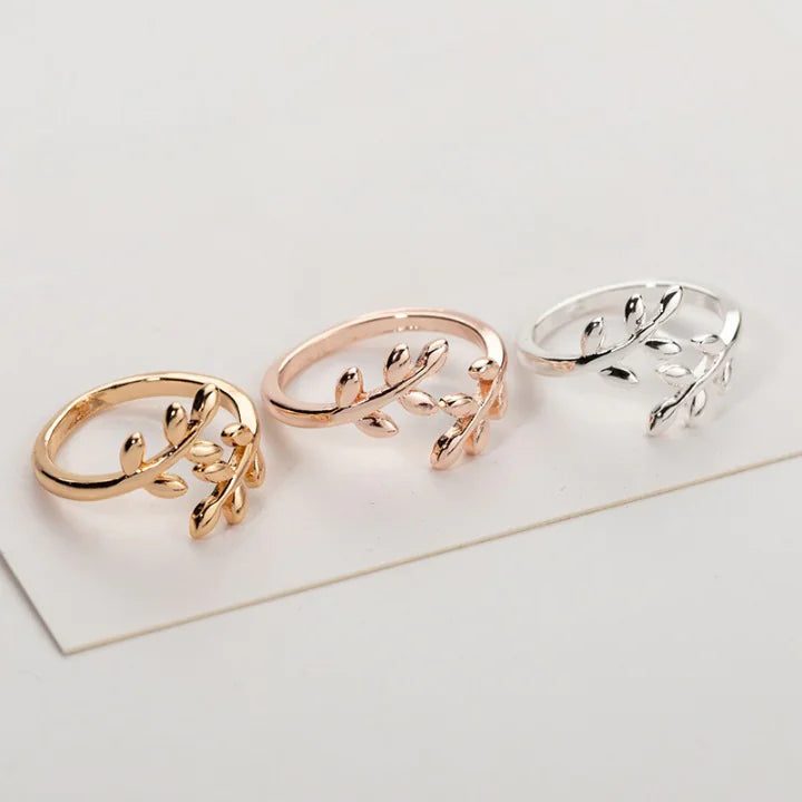 Unique Gold Rings – Olive Tree Open Ring for Nature-Inspired Elegance smart-purchase