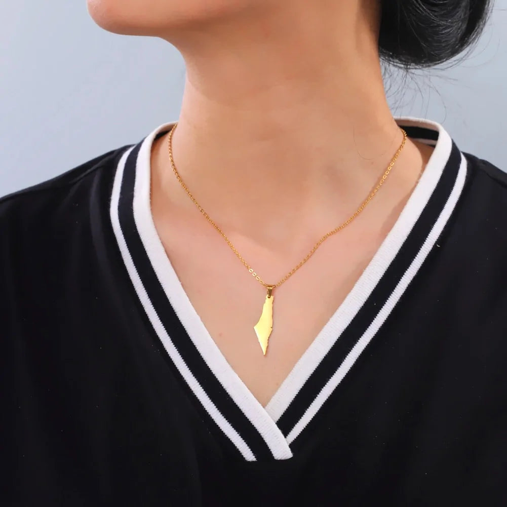 Palestine Map Pendant Necklace for Meaningful Expression smart-purchase