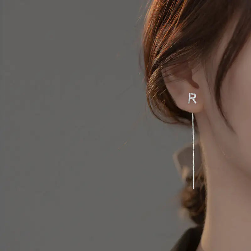 Glossy Alphabet Pendant Earrings – Personalized Drop Earrings Gold for Unique Style smart-purchase