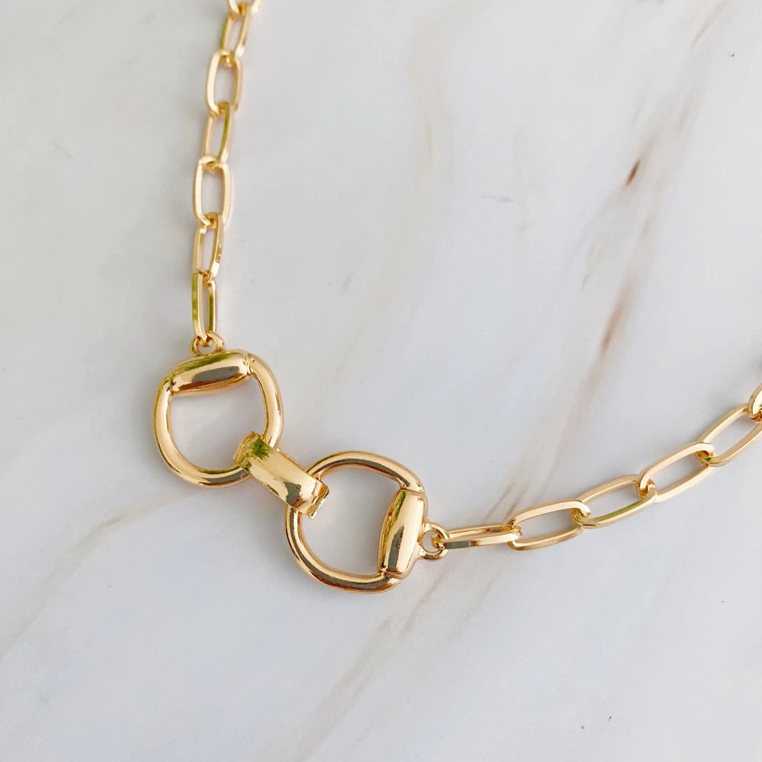 Gold Pendant with Silver Chain: Equestrian Pendant Chain Necklace for Horse Lovers