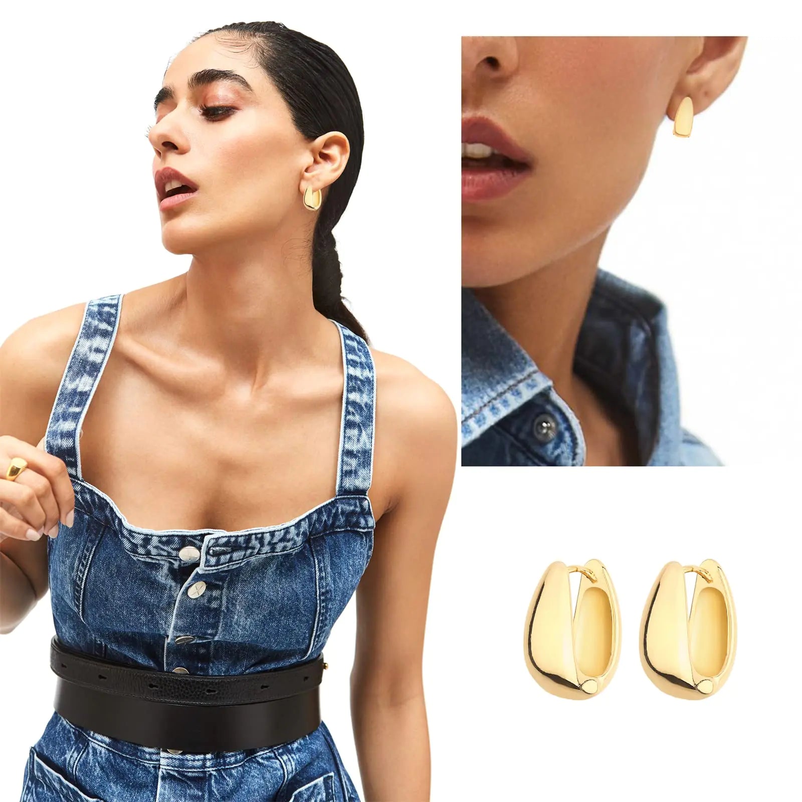 Wgoud 14K Gold Chunky Hoop Earrings Set – Mini Hoop Earrings for Versatile Styling smart-purchase