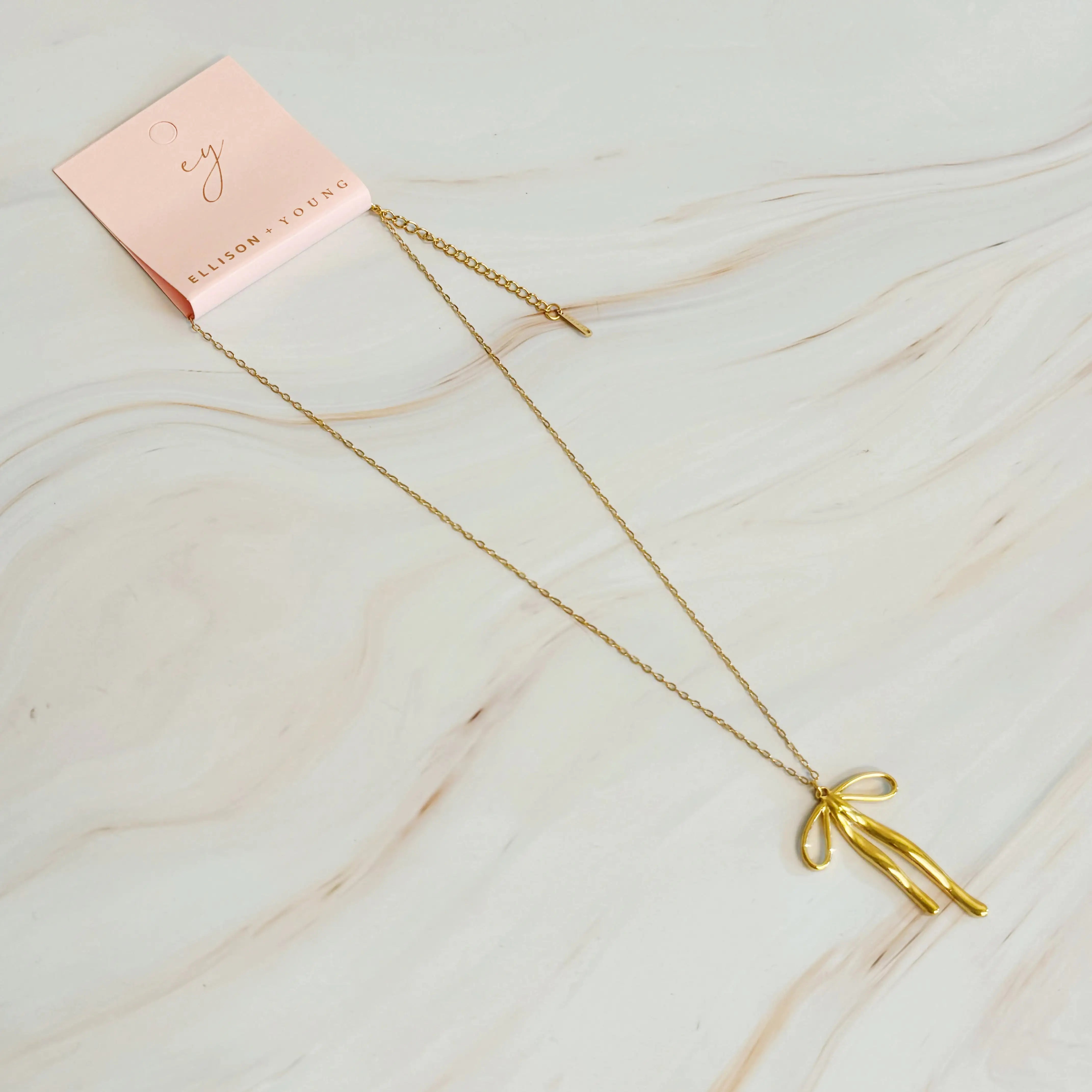 Stylish Bow Pendant Necklace: Pandora Locket Necklace for Chic Elegance smart-purchase