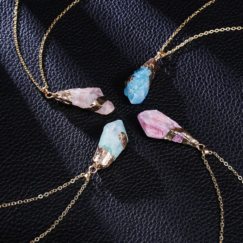 Handmade Pendant Necklace - Victorian Antique Oval Rock Crystal Pendant