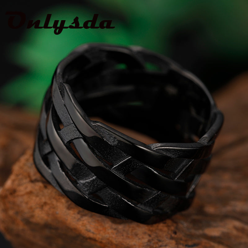 Vintage Silver Rings – Weave Stainless Steel Rings for Timeless Style smart-purchase