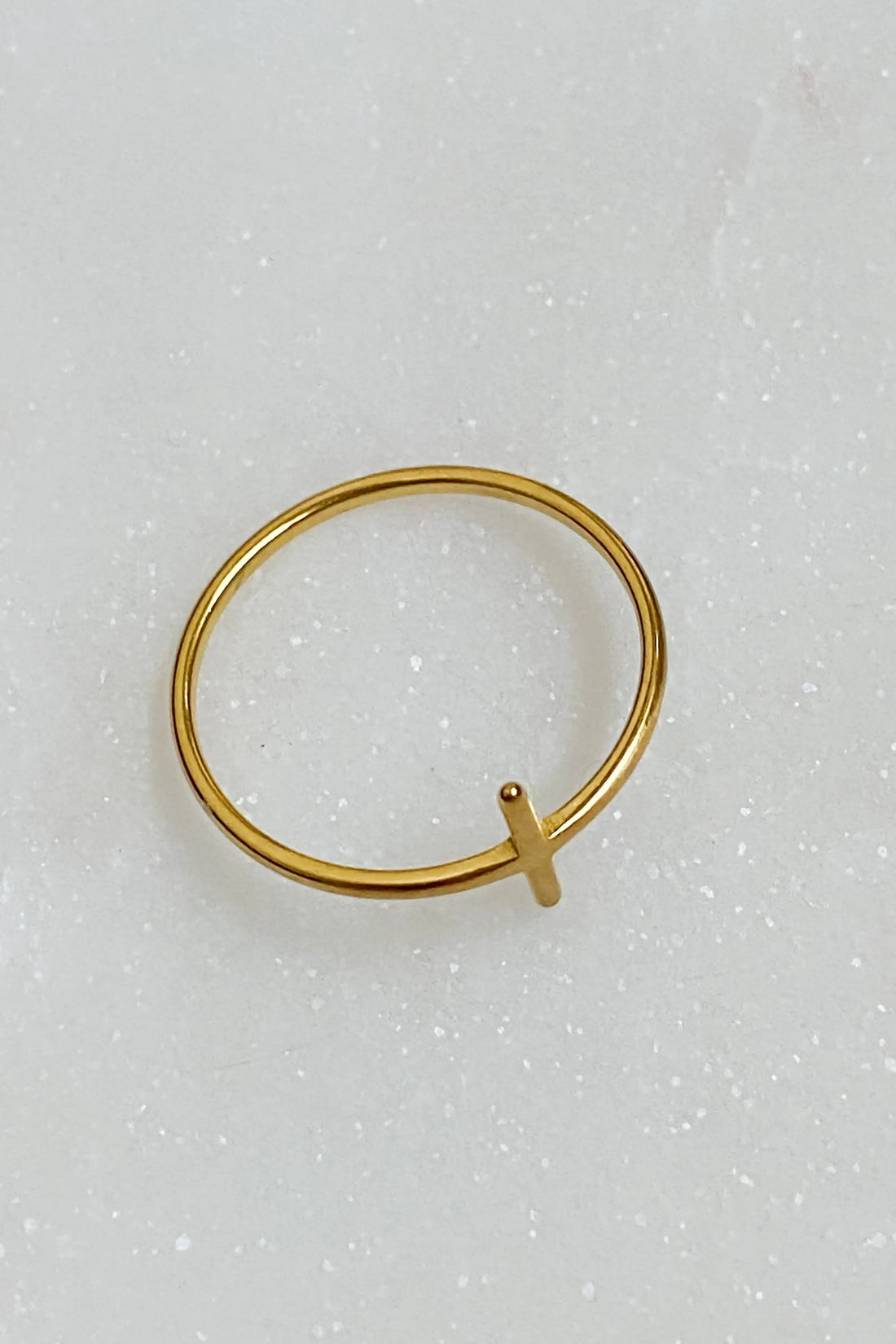 Unique Gold Rings – Side Cross Ring for Meaningful Elegance