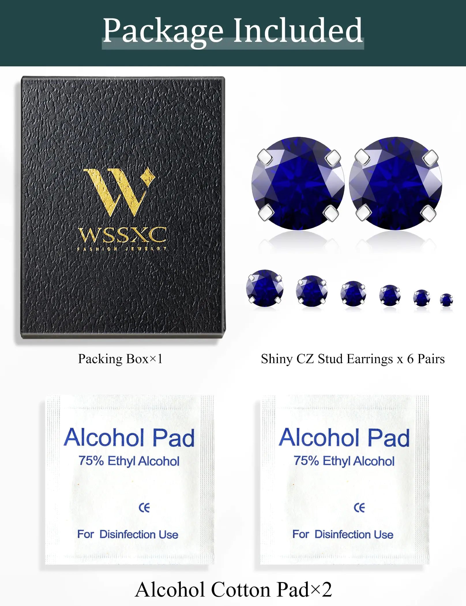 Crystal Stud Earrings: Cubic Zirconia Hypoallergenic Earrings Set smart-purchase