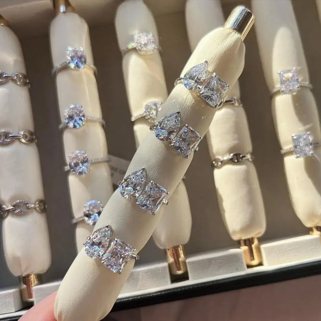 Cubic Zirconia Wedding Ring for Affordable Elegance - Silver Promise Rings for Lasting Love