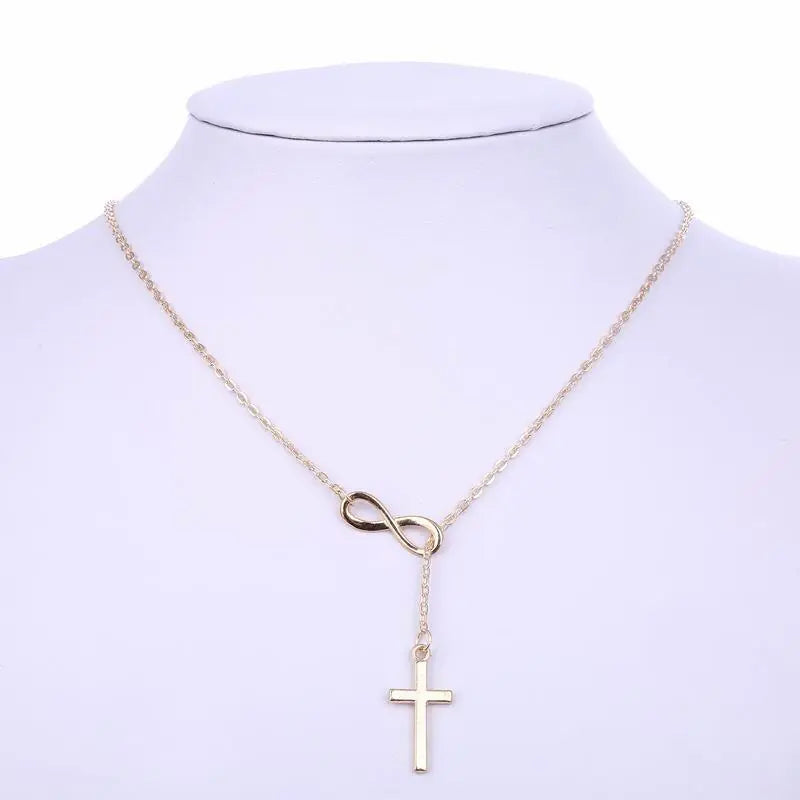 Infinite Faith Pendant - Real Gold Cross Pendant for Timeless Spiritual Elegance