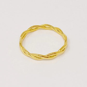 Dainty Twisted Rope Ring for Subtle Charm - Sterling Silver Rings Women for Elegant Style