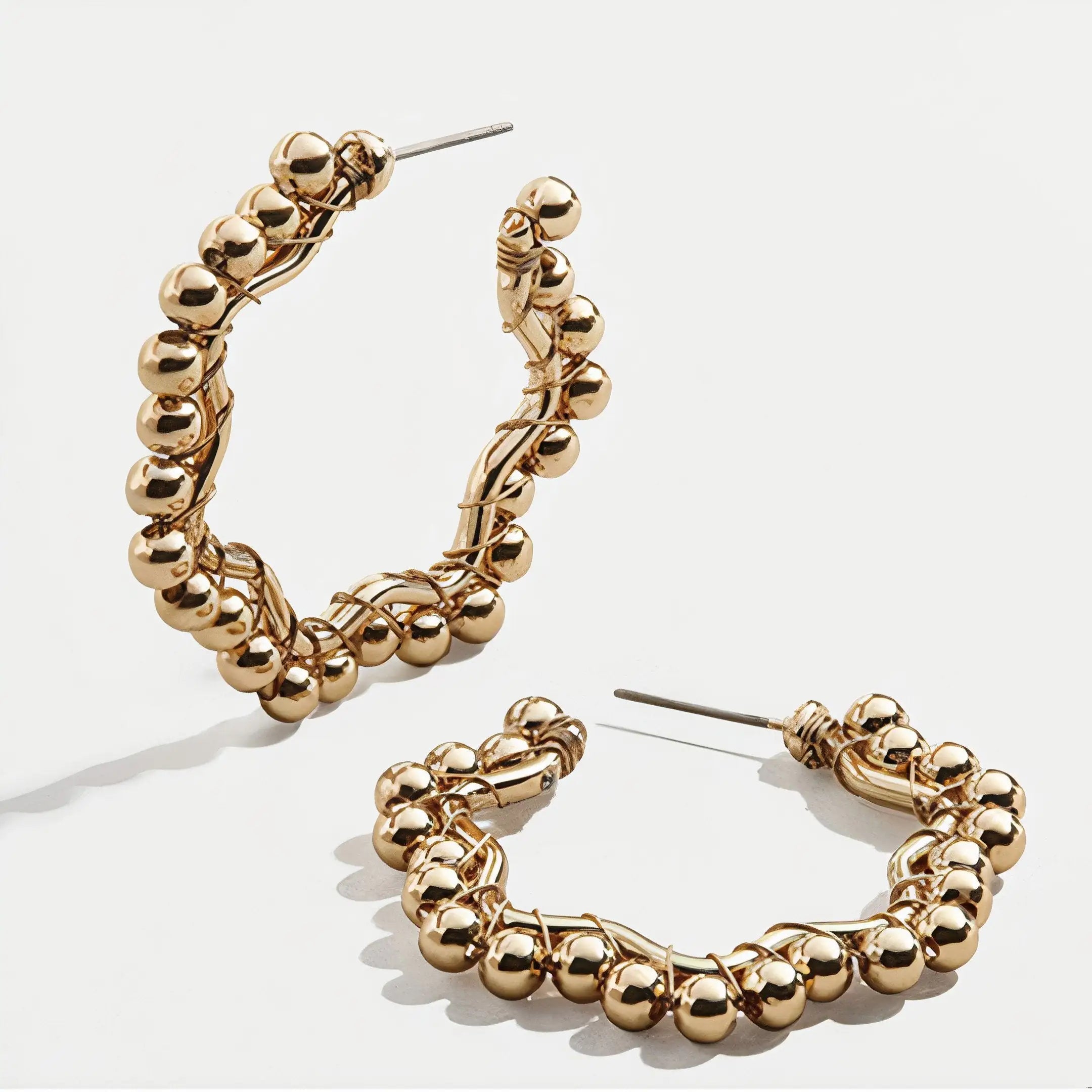 Chunky Gold Hoop Earrings: Bubbly Earrings for Captivating Charm smart-purchase