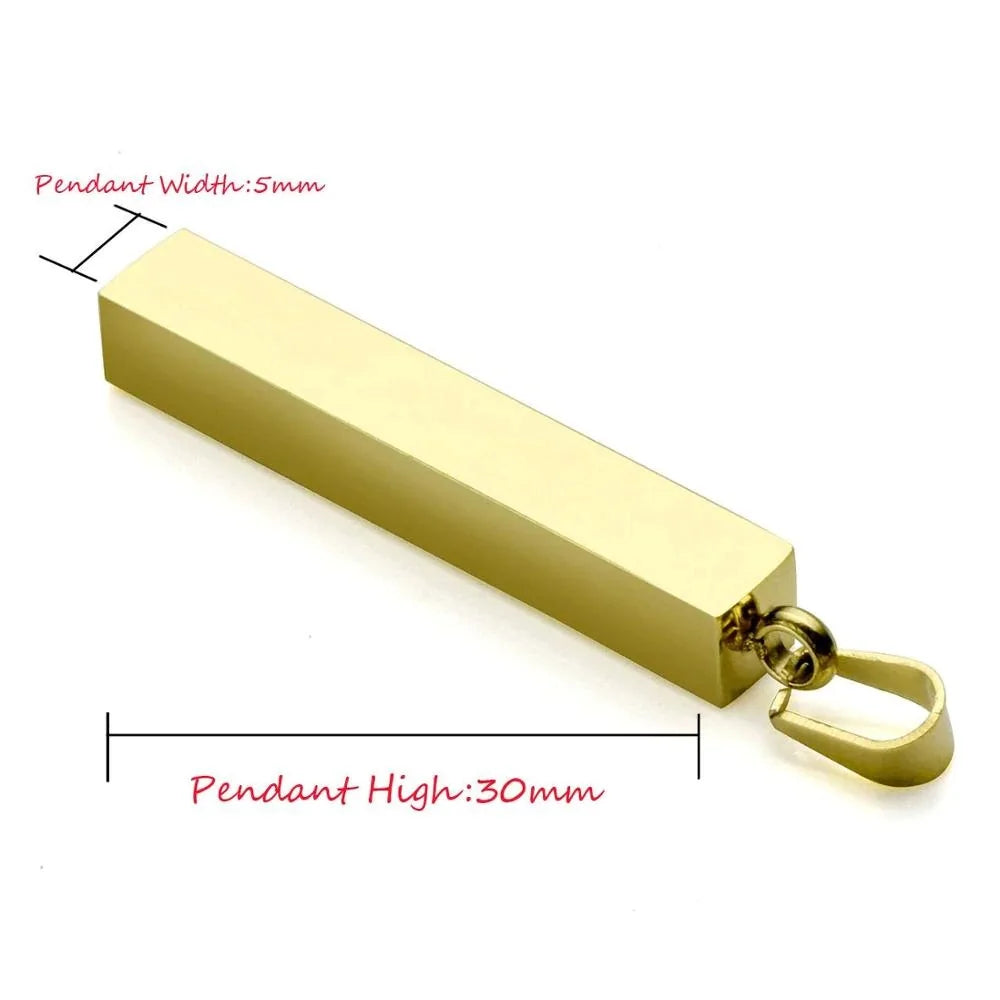 Steel Vertical Bar Pendant Necklace: Silver Locket Necklaces for Modern Style smart-purchase