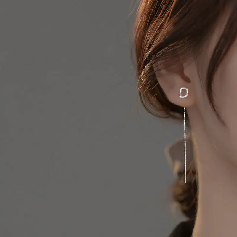 Glossy Alphabet Pendant Earrings – Personalized Drop Earrings Gold for Unique Style smart-purchase