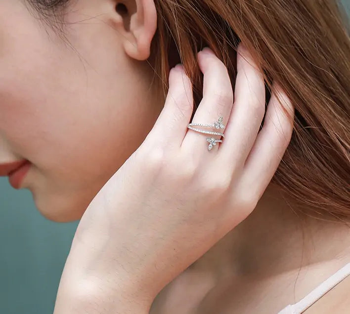 Sterling Silver Butterfly Ring – Silver Double Butterfly Rings for Playful Elegance smart-purchase