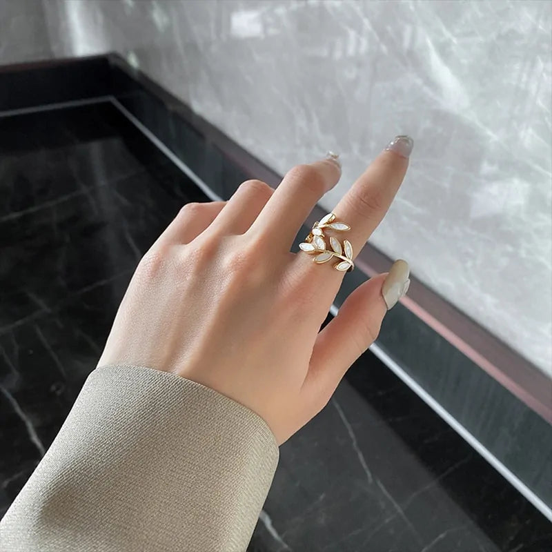 Leaf Design Ring – Leaf Branch Shape Open Ring for Nature-Inspired Elegance smart-purchase
