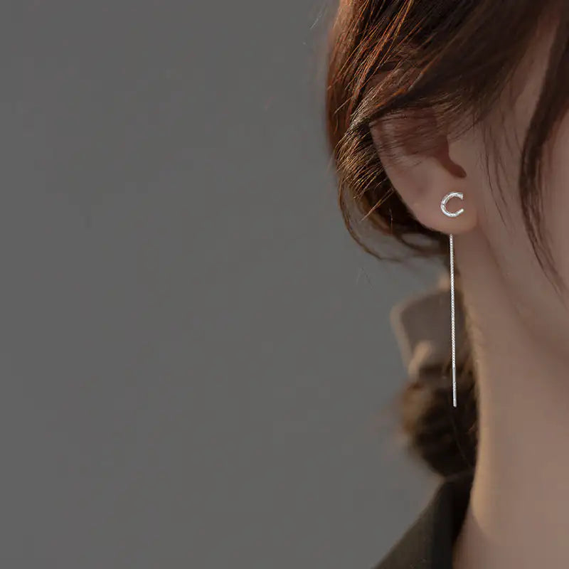 Glossy Alphabet Pendant Earrings – Personalized Drop Earrings Gold for Unique Style smart-purchase