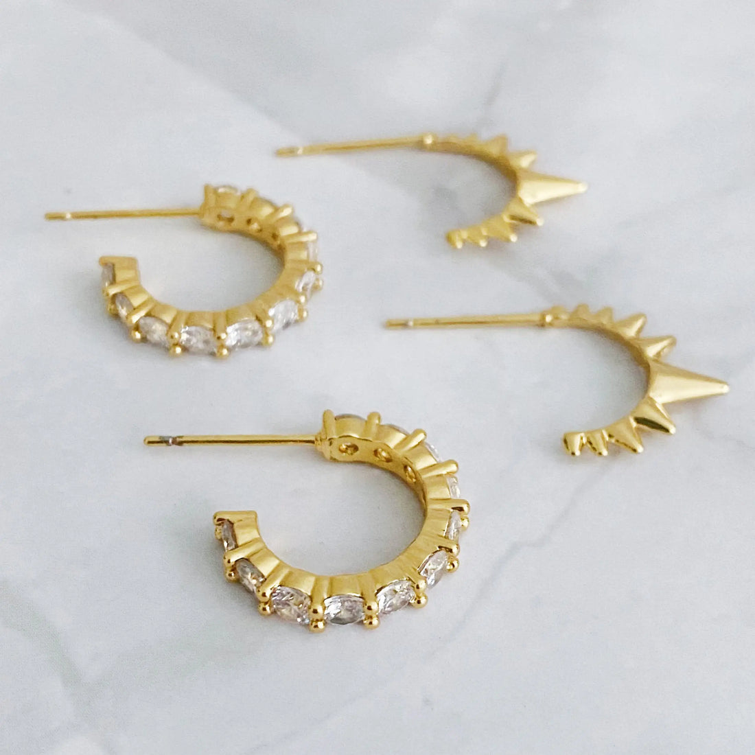 Mood Changer Mini Hoop Earring Set – Versatile Gold Studs Earrings for Every Mood