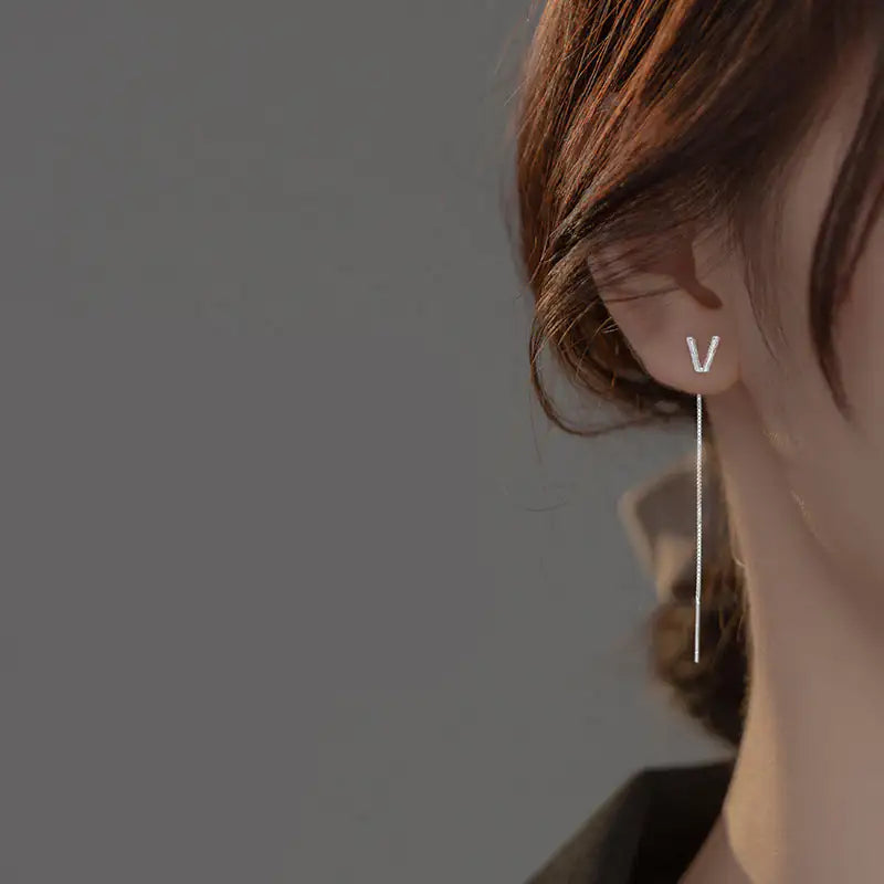 Glossy Alphabet Pendant Earrings – Personalized Drop Earrings Gold for Unique Style smart-purchase
