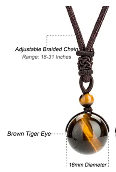 Tiger Eye Stone Pendant Necklace: Gold Oval Locket Necklace for Natural Elegance smart-purchase