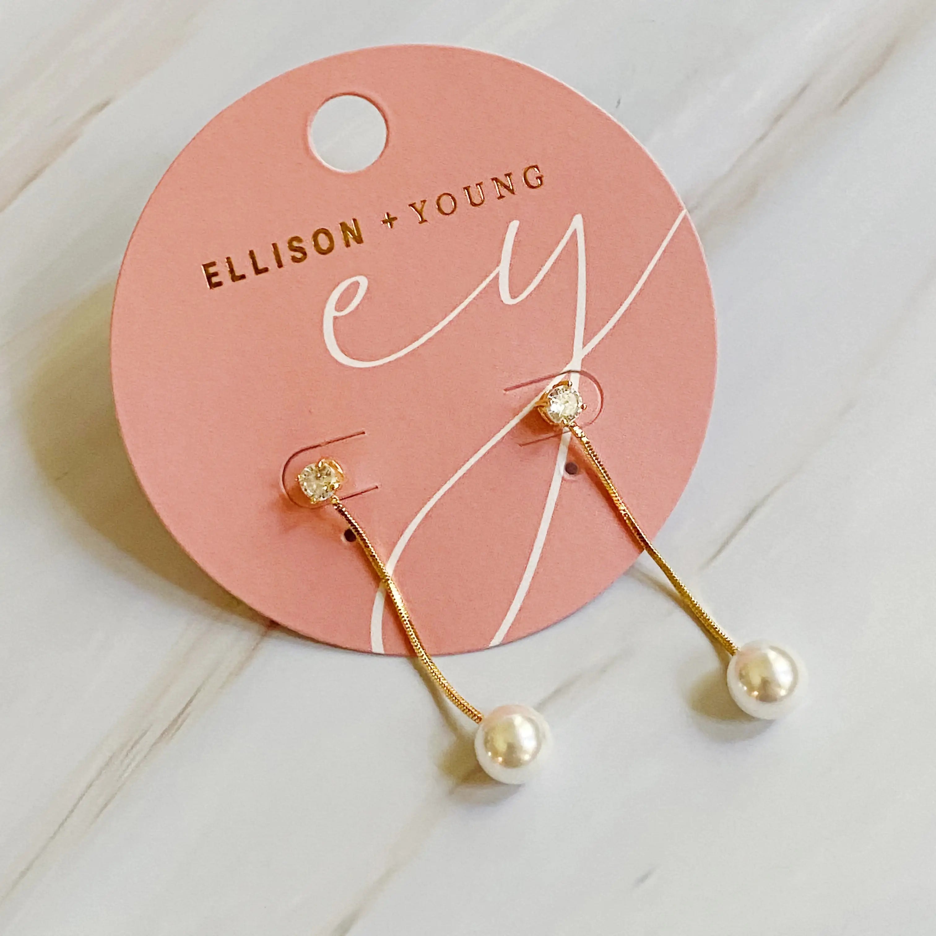 Elegant Dangling Pearl Earrings – Gold Diamond Drop Earrings for Timeless Style smart-purchase