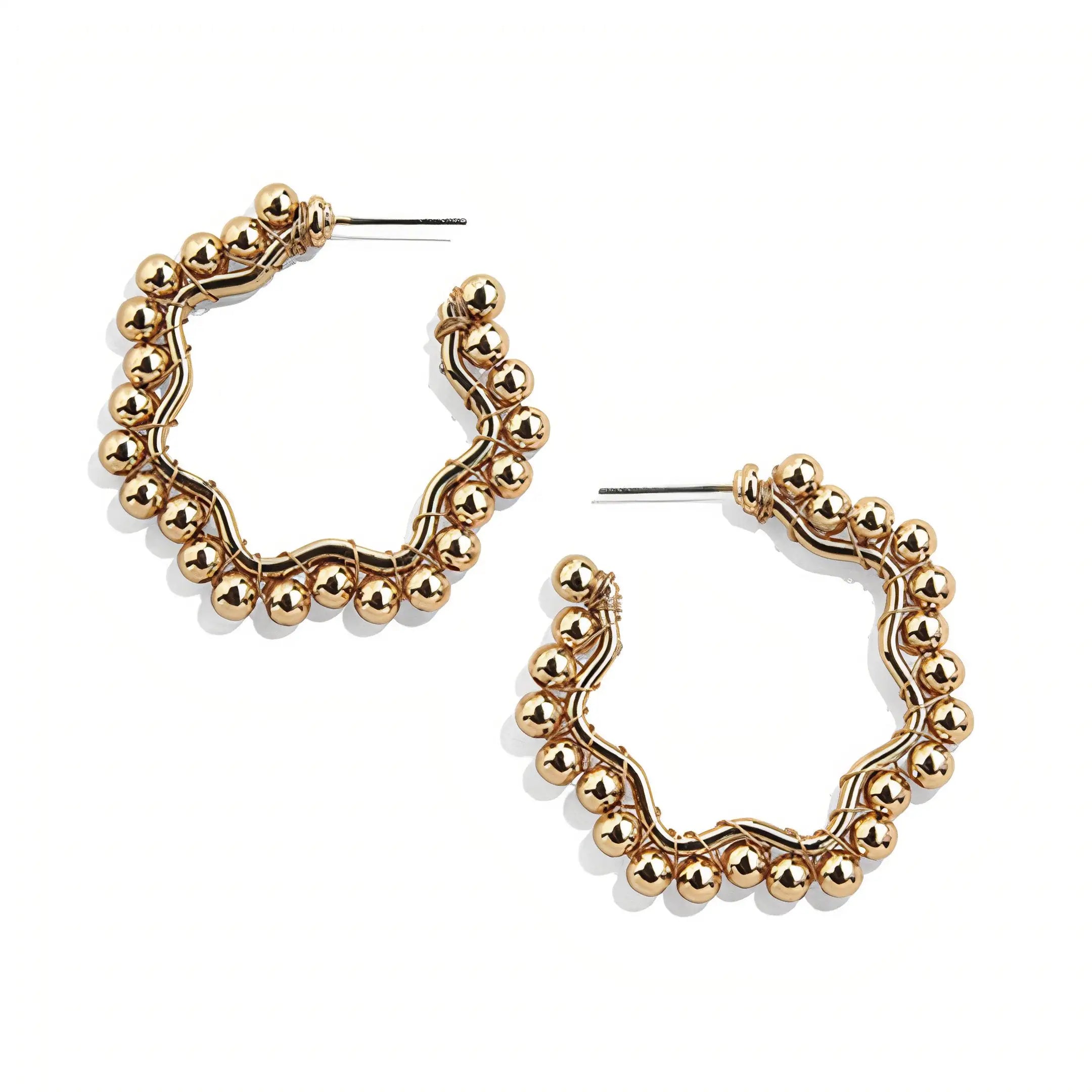 Chunky Gold Hoop Earrings: Bubbly Earrings for Captivating Charm smart-purchase