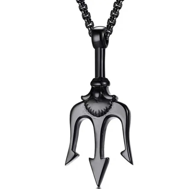 Trident Pendant Necklace: Silver Locket Necklace for Unique Strength smart-purchase