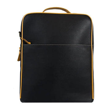 Augusta Leather Backpack in Black and Goldenrod for Stylish Carrying