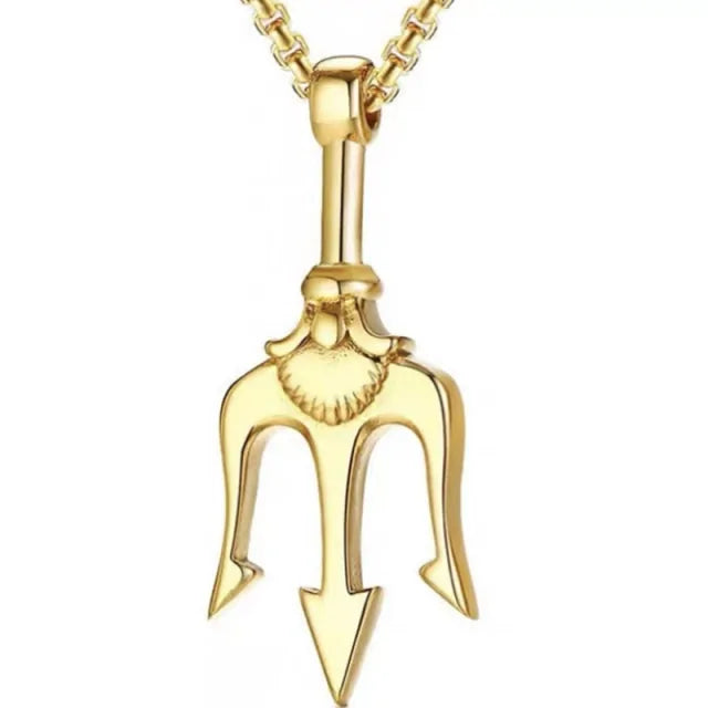 Trident Pendant Necklace: Silver Locket Necklace for Unique Strength smart-purchase