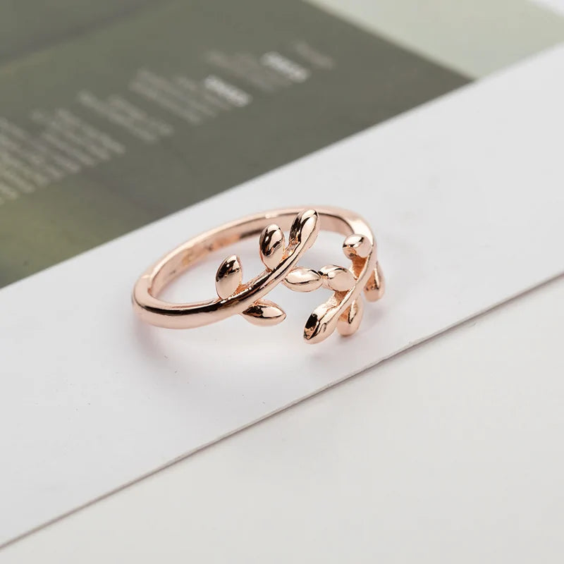 Unique Gold Rings – Olive Tree Open Ring for Nature-Inspired Elegance smart-purchase