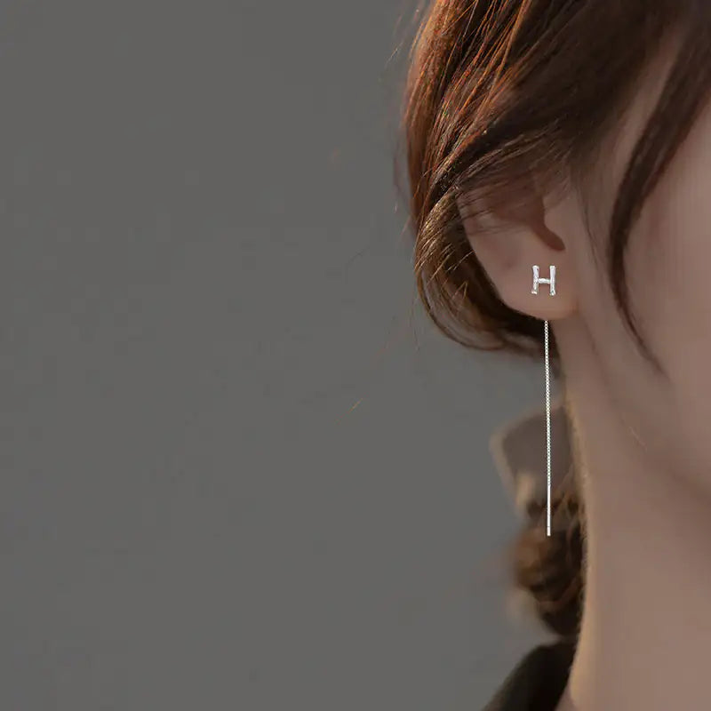 Glossy Alphabet Pendant Earrings – Personalized Drop Earrings Gold for Unique Style smart-purchase