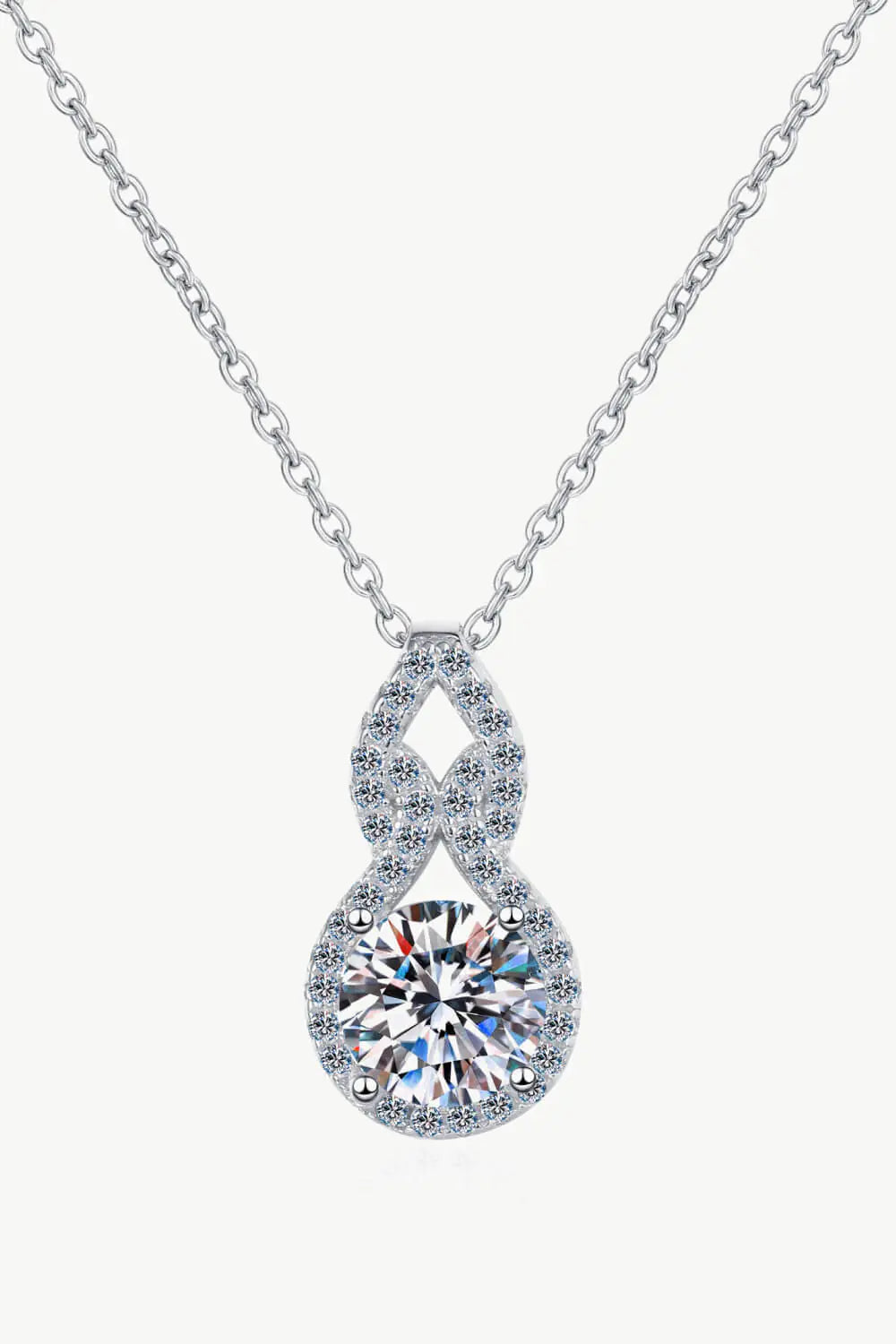 Sterling Silver Necklace with Pendant: 1 Carat Moissanite for Elegant Shine smart-purchase