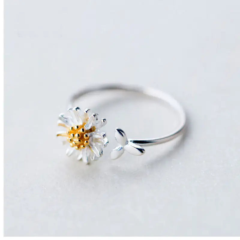 Gold Floral Ring – Vintage Daisy Flower Rings for Charming Elegance smart-purchase