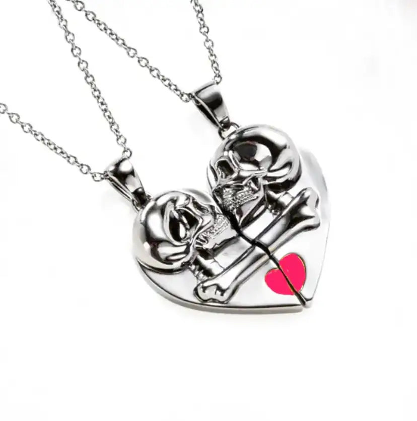 Magnetic Skull Hearts Pendant for Edgy Style smart-purchase