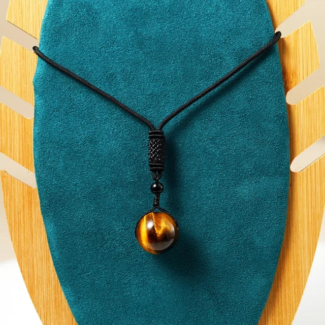 Tiger Eye Stone Pendant Necklace: Gold Oval Locket Necklace for Natural Elegance smart-purchase