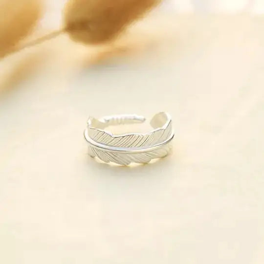 Gold Angel Feather Ring – A Celestial Touch of Elegance with Precious Stone Rings smart-purchase