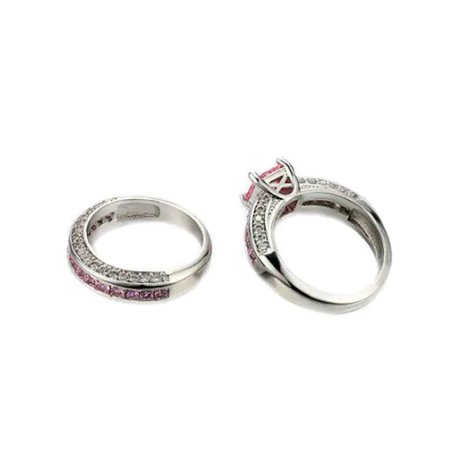 Stackable Gold Rings – Jubilee Set of 2 Stacking Rings in Pure Crystal with Platinum Plating smart-purchase