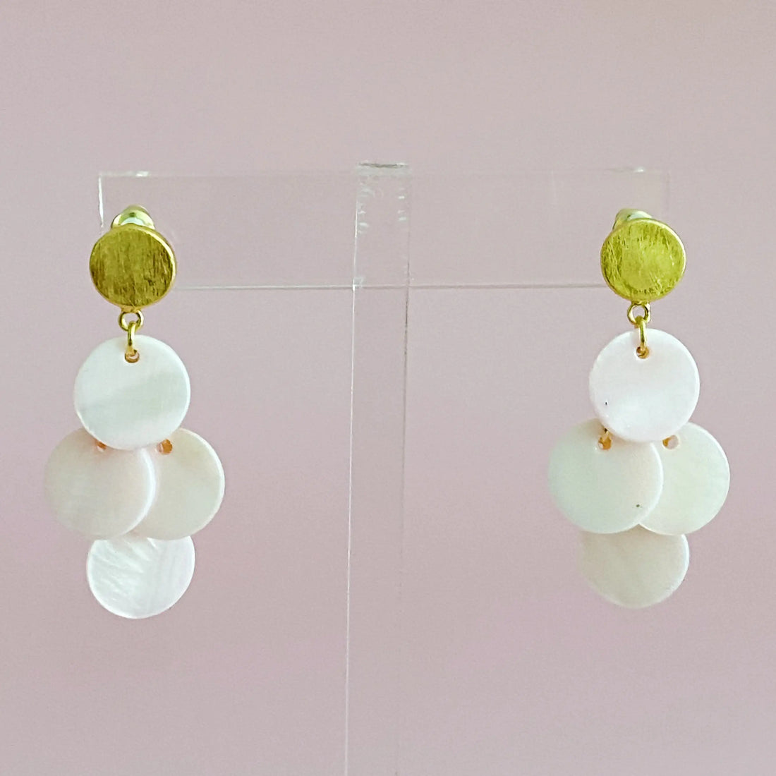 Shell Disc Chandelier Earring – Acrylic Earrings DIY for Beachy Vibes