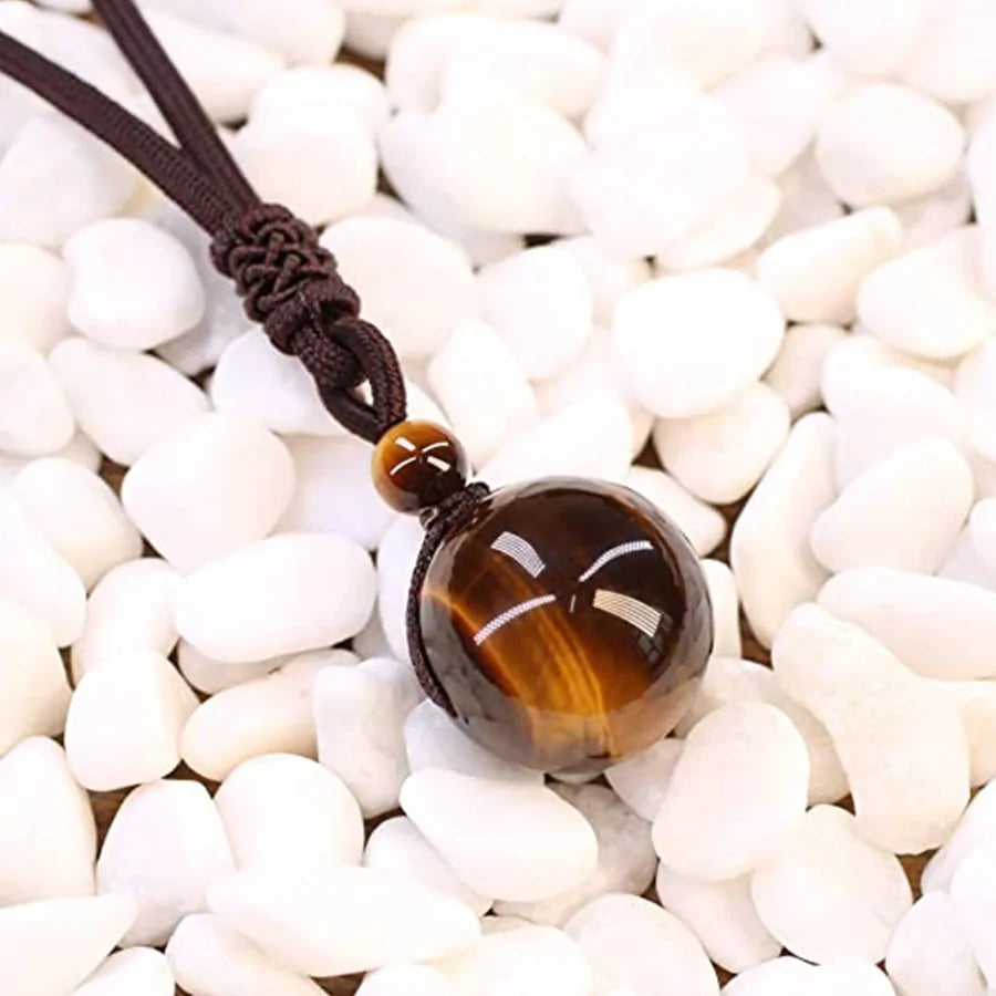 Tiger Eye Stone Pendant Necklace: Gold Oval Locket Necklace for Natural Elegance smart-purchase