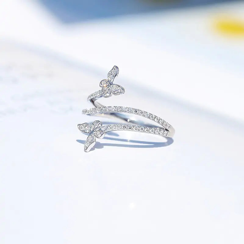 Sterling Silver Butterfly Ring – Silver Double Butterfly Rings for Playful Elegance smart-purchase