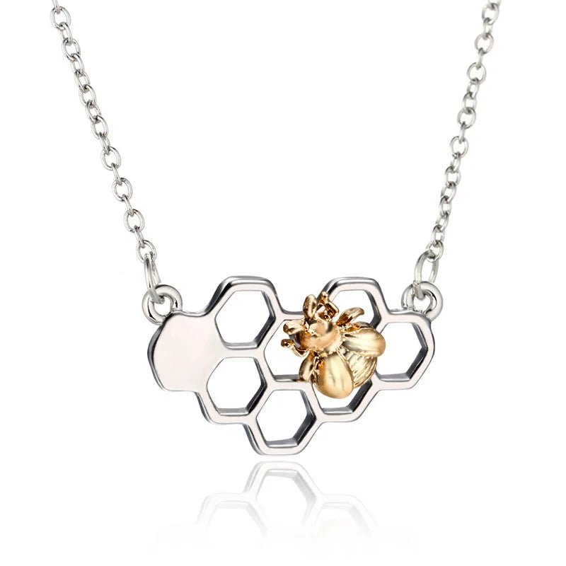 Honeycomb Heart Pendant with Chain - Gold Heart Pendant for Unique Elegance smart-purchase