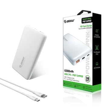 36W 12000mAh PD Fast Charger Power Bank