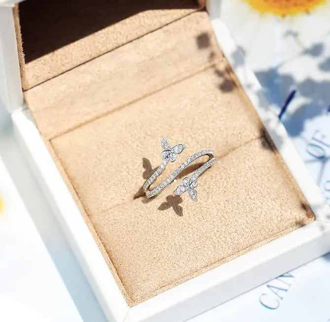 Sterling Silver Butterfly Ring – Silver Double Butterfly Rings for Playful Elegance smart-purchase