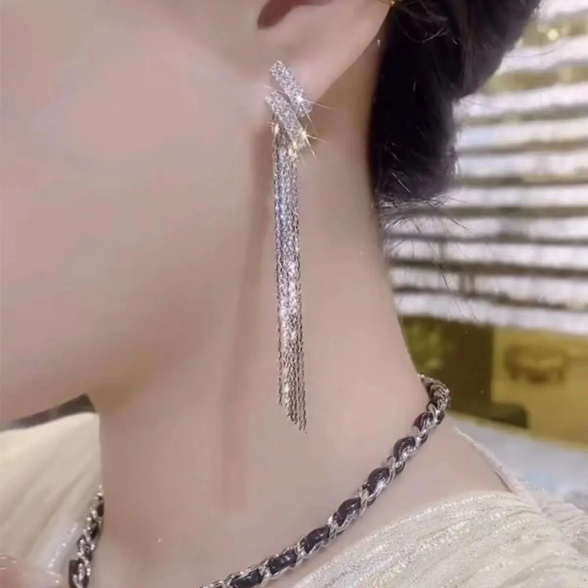 Party Water Drop Tassel Earrings smart-purchase