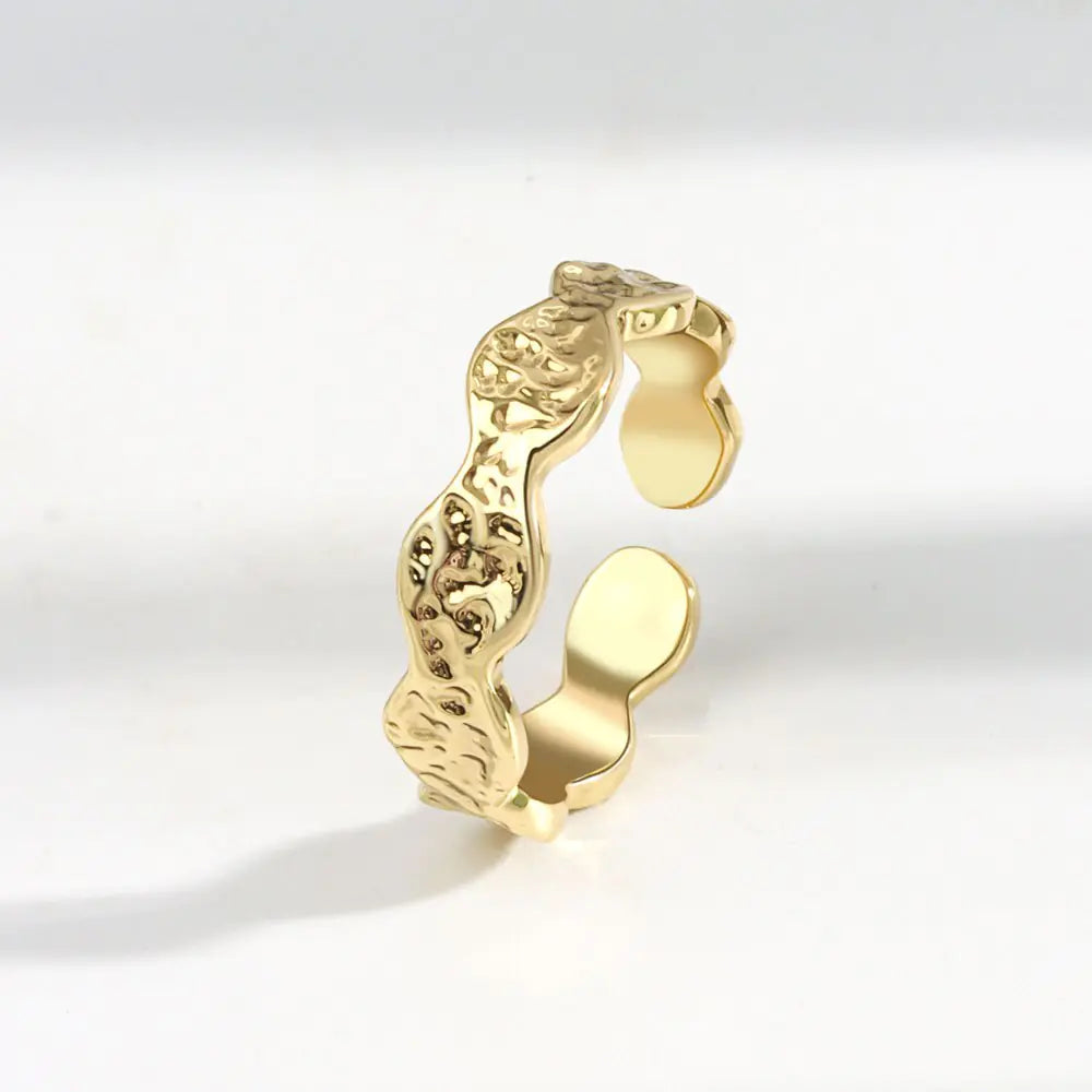 Chunky Silver Rings – Irregular Texture Open Cuff Finger Rings for Unique Style smart-purchase