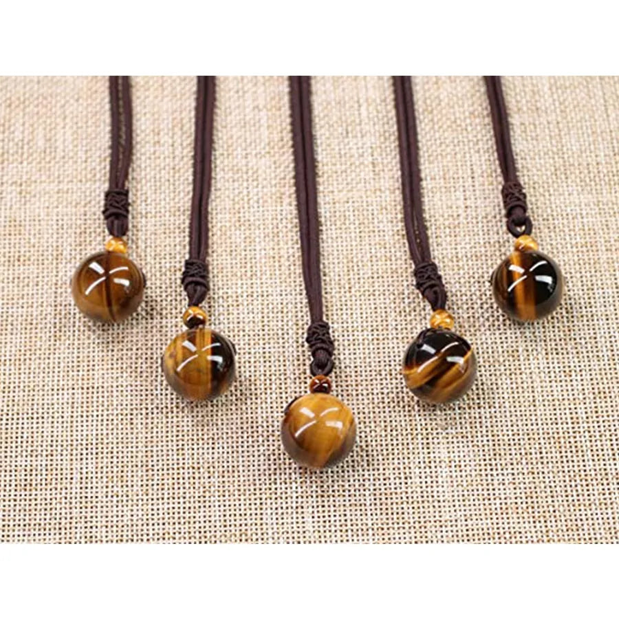 Tiger Eye Stone Pendant Necklace: Gold Oval Locket Necklace for Natural Elegance smart-purchase