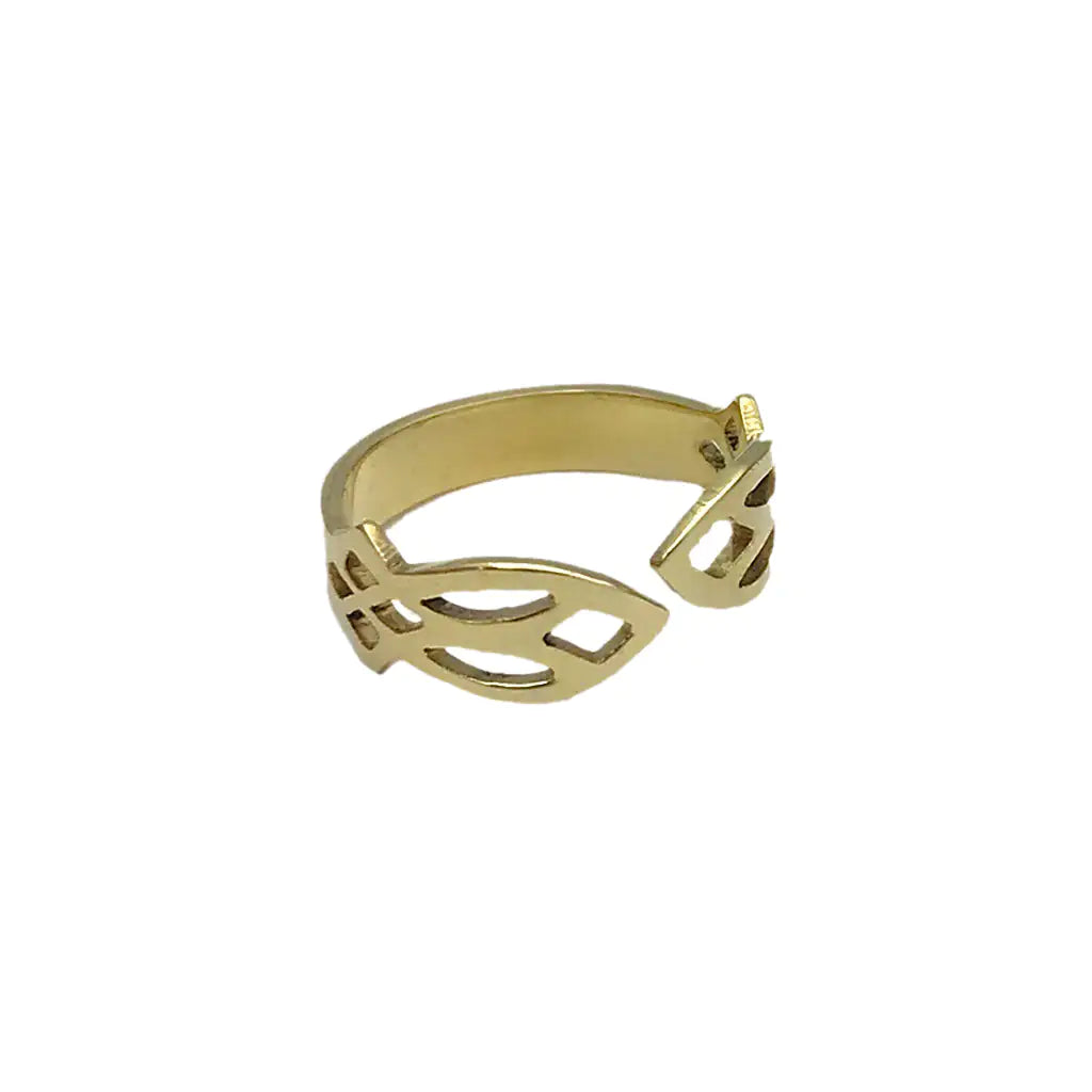Cambodian Leaf Ring: Nature-Inspired Elegance – Perfect for a Ladies Gold Ring or Pandora Gold Ring Look