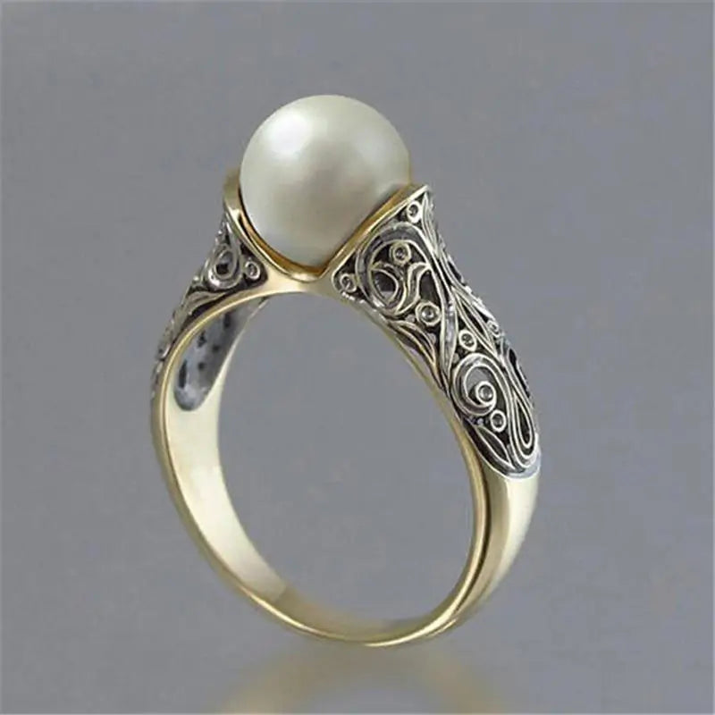 Elegant Natural Pearl Ring for Timeless Sophistication - Teardrop Diamond Ring Inspired Design smart-purchase