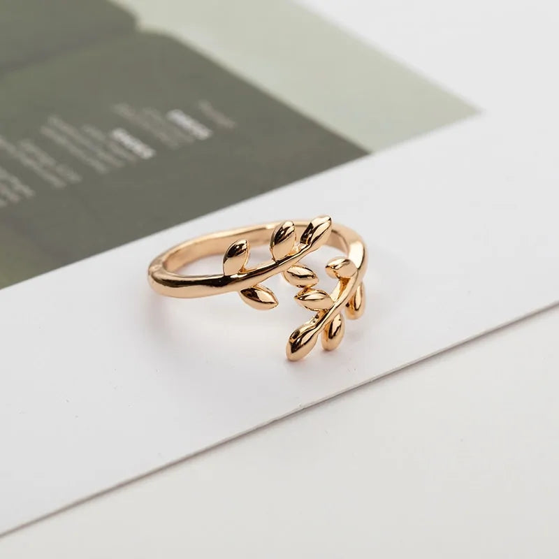 Unique Gold Rings – Olive Tree Open Ring for Nature-Inspired Elegance smart-purchase
