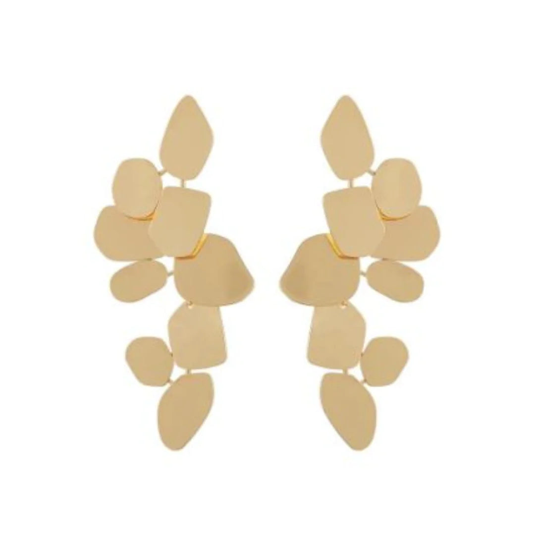 Dangle and Drop Earrings: White Gold Dangle Earrings with Flower Design