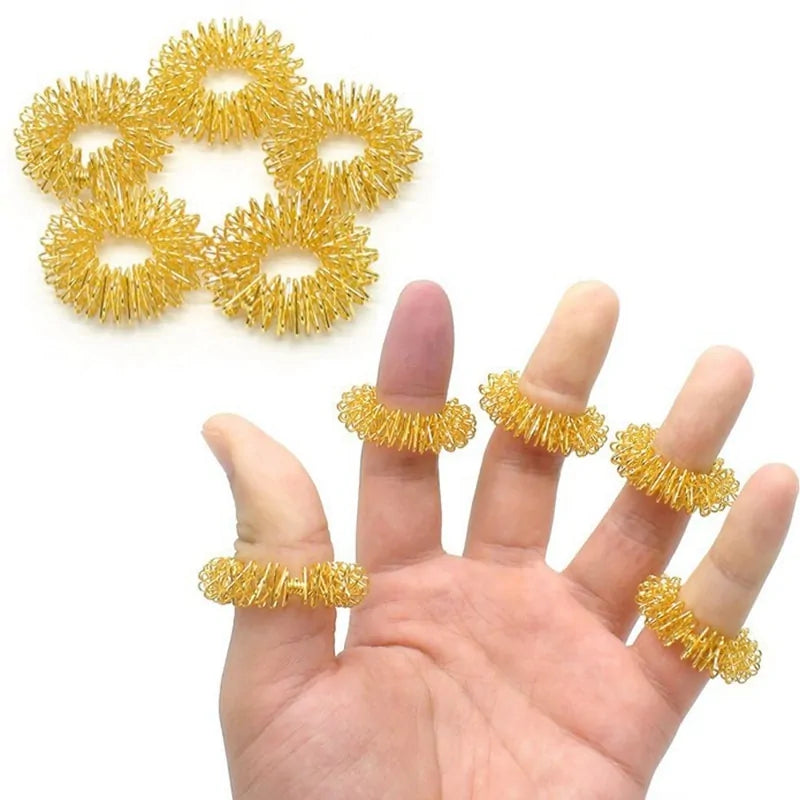 Silver Stacking Rings – Therapeutic Massage Ring for Relaxation and Relief