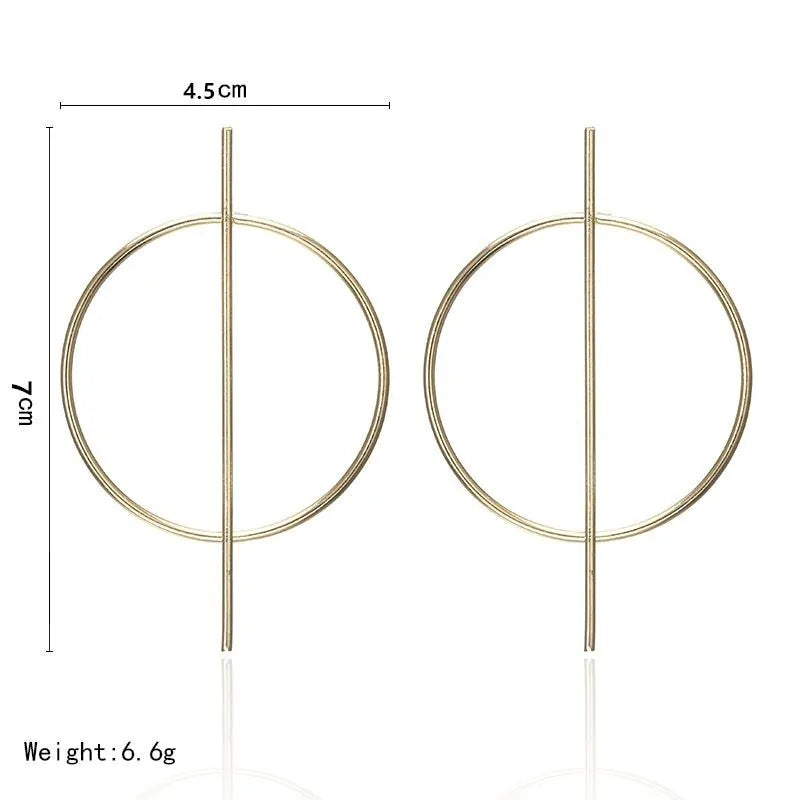 Minimalist Geometric Circle Earrings – Sleek Acrylic VDay Earrings for Timeless Elegance